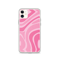 Pink Swirl Clear Case