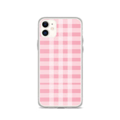 Pink Plaid Clear Case