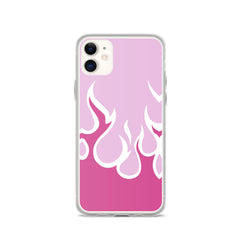 Pink Flames Clear Case