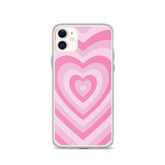 Pink Hearts Clear Case