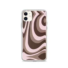 Brown Swirl Clear Case