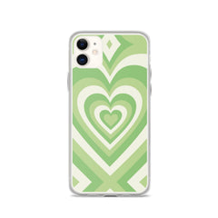 Green Heart Clear Case