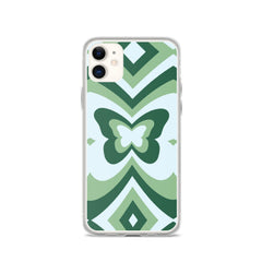 Green Butterfly Clear Case