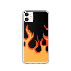 Orange Flames Clear Case