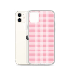 Pink Plaid Clear Case