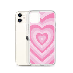 Pink Hearts Clear Case