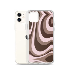 Brown Swirl Clear Case