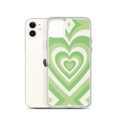 Green Heart Clear Case