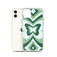 Green Butterfly Clear Case