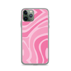 Pink Swirl Clear Case