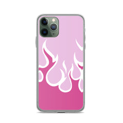 Pink Flames Clear Case