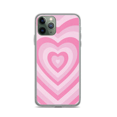 Pink Hearts Clear Case