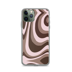 Brown Swirl Clear Case