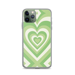 Green Heart Clear Case