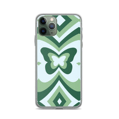 Green Butterfly Clear Case