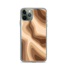 Brown Whirl Clear Case