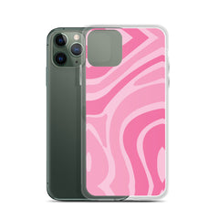 Pink Swirl Clear Case