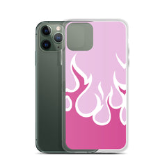 Pink Flames Clear Case