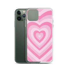 Pink Hearts Clear Case