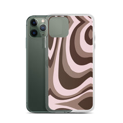 Brown Swirl Clear Case