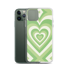 Green Heart Clear Case