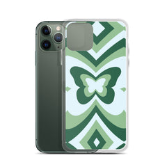 Green Butterfly Clear Case