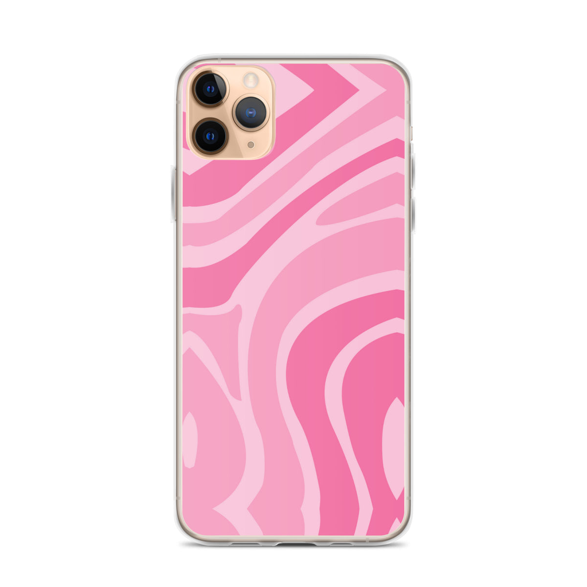 Pink Swirl Clear Case