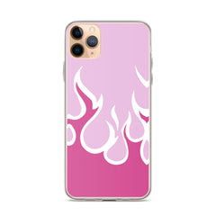 Pink Flames Clear Case