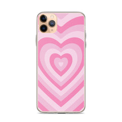 Pink Hearts Clear Case