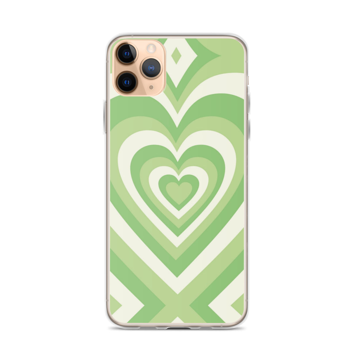 Green Heart Clear Case