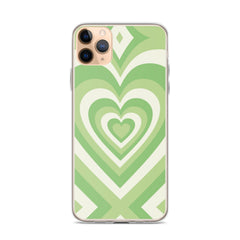 Green Heart Clear Case