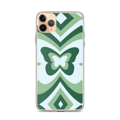 Green Butterfly Clear Case