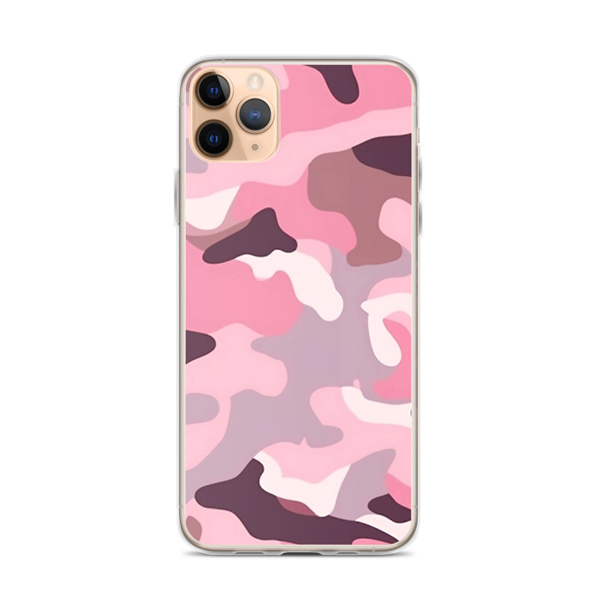 Pink Camo Clear Case