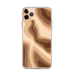 Brown Whirl Clear Case