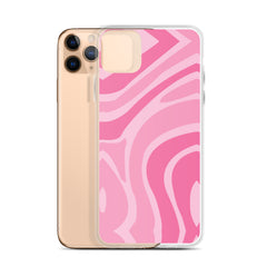 Pink Swirl Clear Case