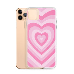 Pink Hearts Clear Case