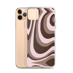 Brown Swirl Clear Case