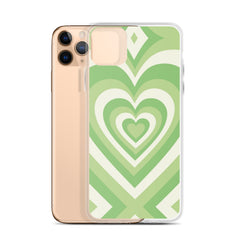 Green Heart Clear Case