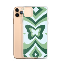 Green Butterfly Clear Case