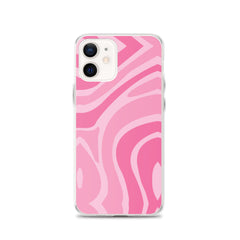 Pink Swirl Clear Case