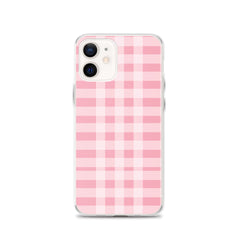 Pink Plaid Clear Case