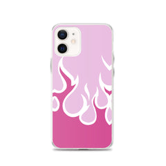 Pink Flames Clear Case