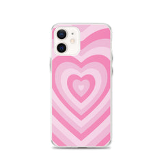 Pink Hearts Clear Case