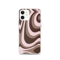 Brown Swirl Clear Case