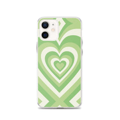 Green Heart Clear Case