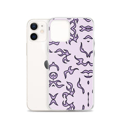 Purple Flame Clear Case