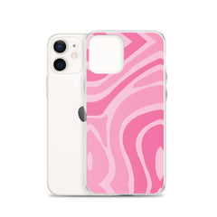 Pink Swirl Clear Case