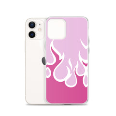 Pink Flames Clear Case