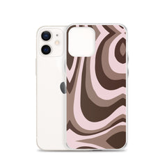 Brown Swirl Clear Case