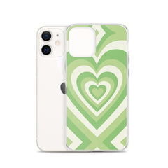 Green Heart Clear Case